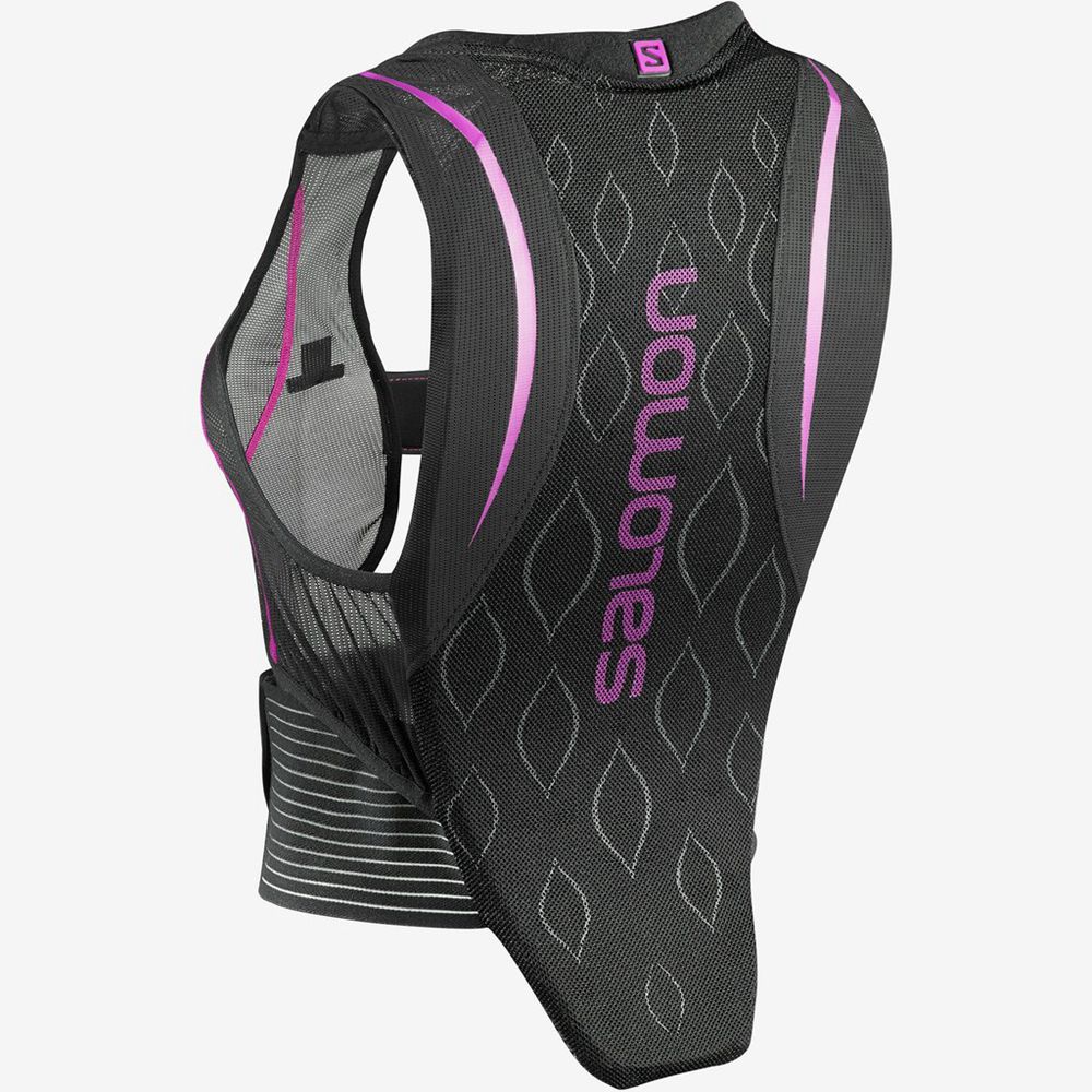 Hydratation Pour Le Trail Running Salomon Femme Noir / Violette - Salomon FLEXCELL BACK PROTECTION -